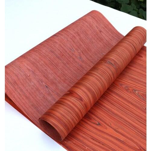 Technical Carmine Red Santos Rosewood Wood Veneer Engineering Veneer E.V. 62cm x 2.5m 0.2mm C/C