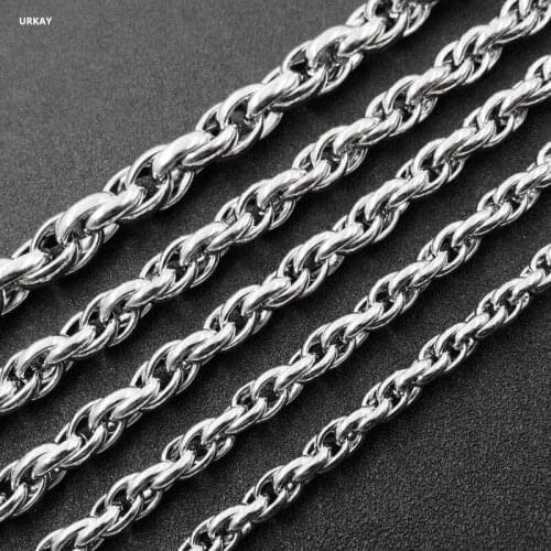 URKAY 6/7/8/9/11mm Stainless Steel Snake chain, Fashion Mens Chains Necklace, Customizes 50/60/70/80cm