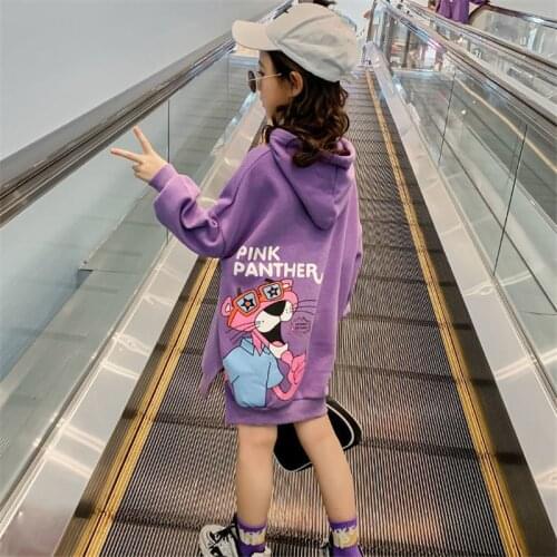 2021 Cartoons Spring Autumn Tops Hoodies Girls Sweatshirts Jacket Coat Kids Overcoat Outwear Teenager Wedding Party Dress