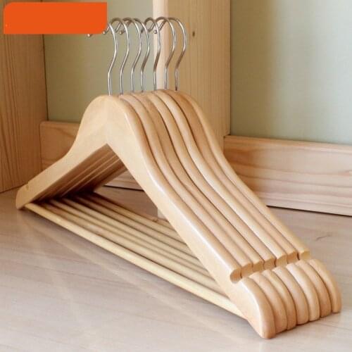 1 PC Wood Clothes Hangers Natural ,44.5cm x 23cm