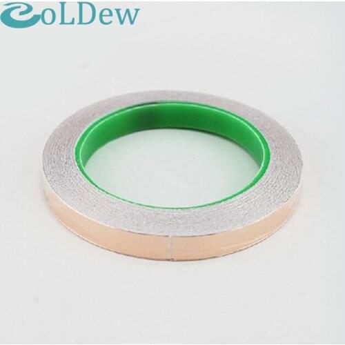 High quality 5pcs/lot two sides 8mm*20m conductive copper foil tape double sided copper foil tape shielding tape copper