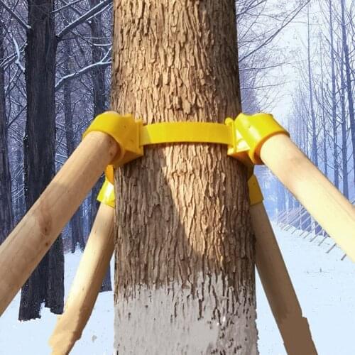 1set ! TPR Plastic Fruit Tree Fixation Support Frame plastic cup protection Plant Windbreak Stakes for Garden Binding Holder