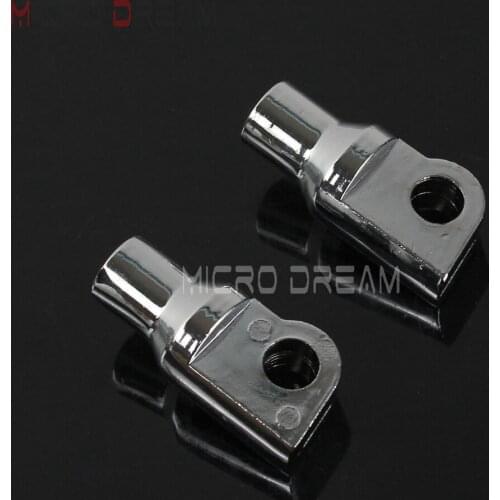 1 Pair Chrome Highway Passenger Foot Pegs Male Mounting Bolts Foot Pegs Rest Adapter for Harley Sportster XL Softail 1984-2016