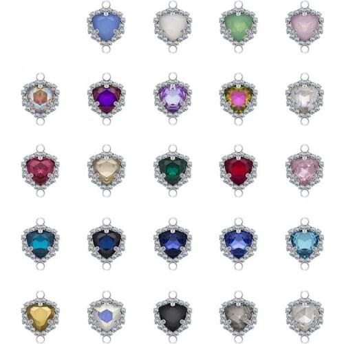 10pcs Crystal Rhinestone Triangle Connectors Charms Pendant for DIY Bracelets Necklaces Jewelry Making Charms Earrings Findings