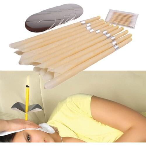 10Pcs/Set Ear Candles Ear Wax Clean Removal Natural Beeswax Propolis Indiana Therapy Fragrance Candling Cone Candle Relaxation