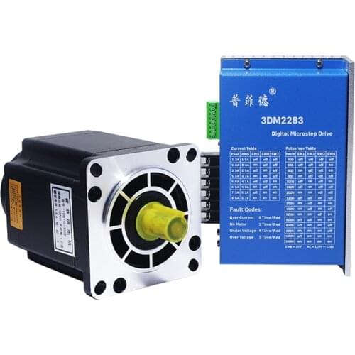 110 three-phase stepper motor set 220V 110BYG350B torque 12N.M 4.5A motor + driver 3DM2283