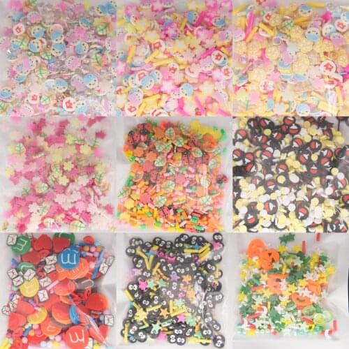 Mix Cherry Flower Star Polymer Clay Slices Sprinkles For Slimes Filling Epoxy Phone Shell DIY Halloween Christmas Decoration