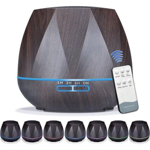 550ML Aromatherapy Essential Oil Diffuser Aroma Air Humidifiers Wood Grain Ultrasonic Cool Mist Maker for Office Home