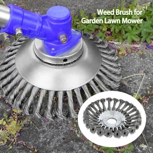 6/8 Inch Lawn Mower Steel Wire Grass Trimmer Head Rounded Edge Weed Trimmer Head Grass Brush Removal Grass Tray Plate Lawnmower