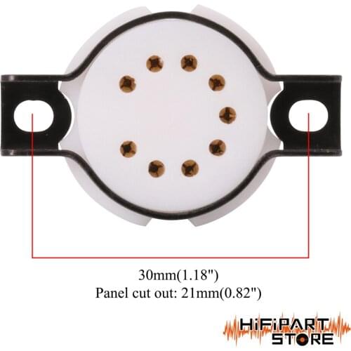 CMC PTFE 9 pin Tube Sockets for 12AX7B 12AU7 12AT7 ECC83 ECC82 EL84 Vintage Amplifier DIY