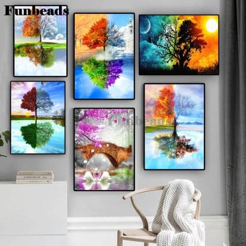5d Diamond Painting Tree Picture Of Rhinestones Diamond Mosaic Scenery Cross Stitch Handicrafts Home Decor Handmade Gift FF4201