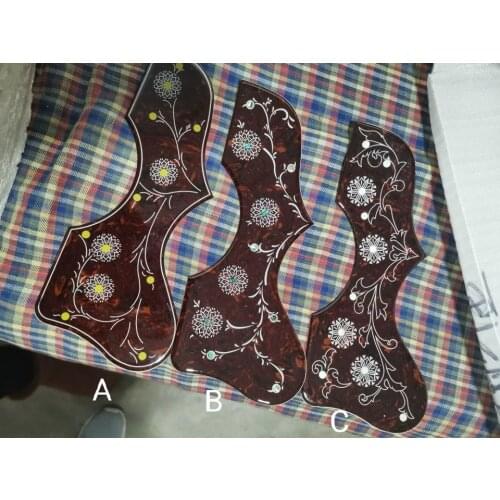 Free shipping 2mm thickness celluloid pickguard for Jumbo guitar Abalone inlays 43" acoustic guitar Pick-guards