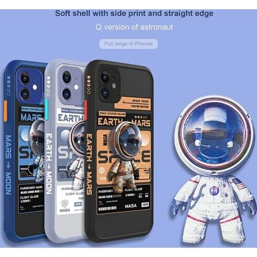 Astronaut Planet Pattern Cartoon Phone Case for iPhone 12ProMaxXSXR1178Plus Scratch-Resistant Shockproof iPhone Protective Phone