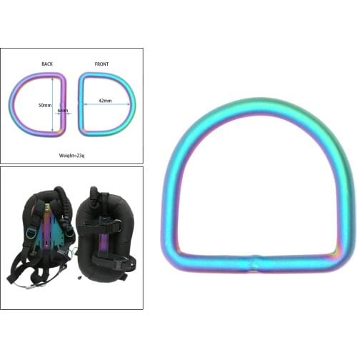 Scuba Dive D Ring Buckle Hook with Slider Buckle for 5cm Weight Belt Webbing Scuba Diving Surfing Climbing Accessories