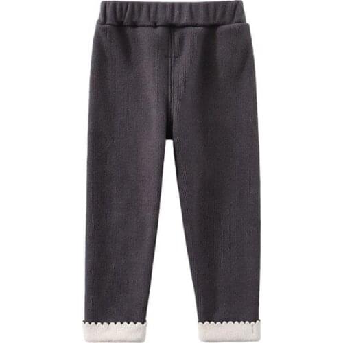 DFXD Girls Winter Leggings Elastic Waist Children Thick Warm Trousers Fleece Long Skinny Pencil Pants Children Clothes 1-7Yrs