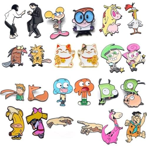 DZ418 Fashion Collection Pin Anime Figure Custom Brooches Badge Backpack Lapel Collar Kids Friends Gifts Jewelry