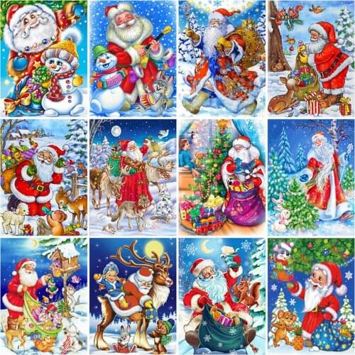 Evershine 5D Diamond Painting Christmas Cartoon New Arrival Diamond Embroidery Santa Claus Full Square Round Drill Mosaic Gift