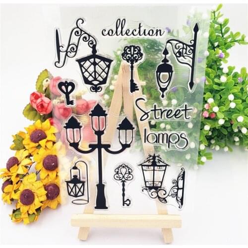Hot sale Street light Transparent Clear Stamps / Silicone Seals Roller Stamp for DIY scrapbooking photo album/Card Making