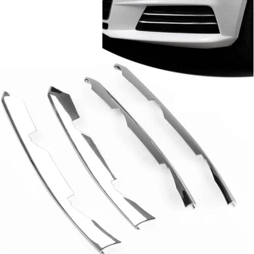 Chrome Car Front Bumper Grille Strip Cover Trim For- A4 B9/9L 2016 2017