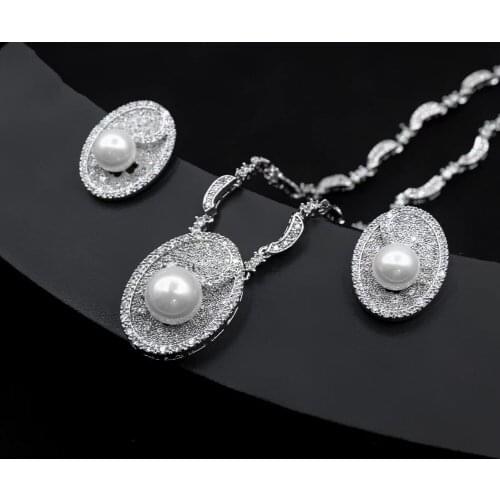 Janekelly 4pcs Bridal Zirconia Full Jewelry Sets For Women Party, Luxury Dubai Nigeria CZ Crystal Wedding Jewelry Sets