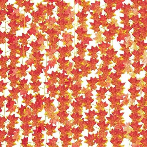 230cm Thanksgiving Artificial Maple Leaf For Home Party Hanging String Leaves Decoration Autumn Garland Vines Plants Garland
