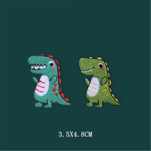 Maxsin 1 Pc High Quality Cartoon Animal Embroidered Cute Dinosaur Sticker Iron On Cloth Dress Jacket Patch Garment Accessories