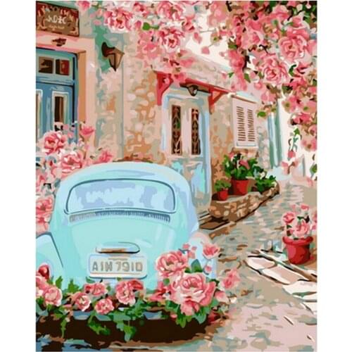Frameless diy painting by numbers for wall decor pictures by numbers for home decor 4050cm Rome
