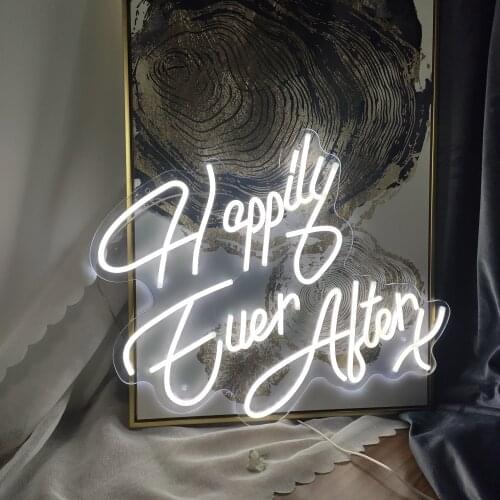 Happily Ever After X Neon Sign Custom Neon Light Sign Led Custom Pink Light Neon Home Room Wall Decoration Ins shop decor