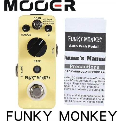 New arrival MOOER FUNKY MONKEY Auto Wah Guitar Effect Pedal 3 Peak Modes True Bypass Full Metal Shell