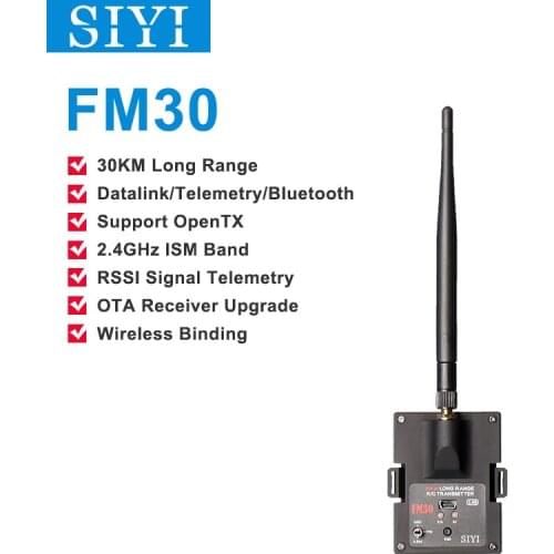 SIYI FM30 Radio Module with Datalink Telemetry OpenTX Bluetooth Receiver for Racing Drones 2.4G 30KM Transmitter