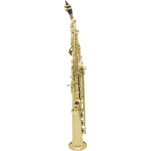LADE Soprano Saxophone SAX Bb Brass Lacquered Gold Body and Keys with Lubricating Cork Grease