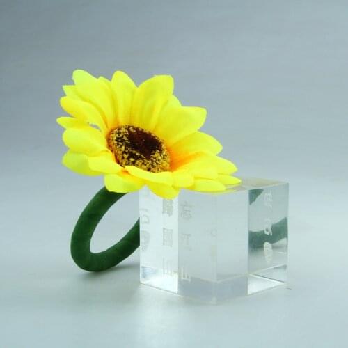 Silk sun flower napkin ring, napkin holder