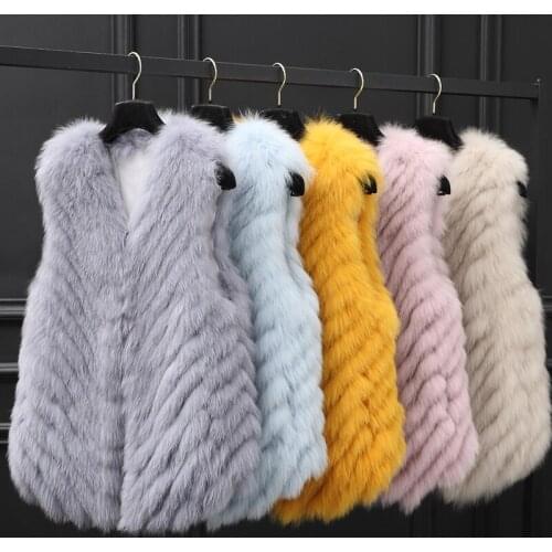 Fur Short Coat Real Vintage Sleeveless Jacket Winter Thick Slim Waistcoat Fashion Women Clothes Manteau Femme Hiver ZL698