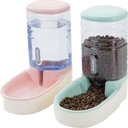 Dogs Automatic Pet Feeder Cat Drinker Dog Bowl Cat Bowl Water Feeding Bowl Cat Bowl Combination Food Storage Bucket