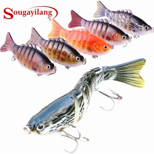 Sougayilang 1Pc 10cm 15g Swimbaits Fishing Lure 5 Colors 6 Segments Fish Lure Crankbait Isca Artificial Bait