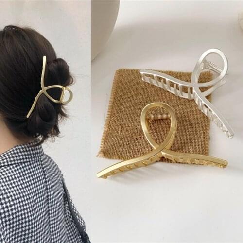Vintage Simple Geometric Metal Hair Claws for Women Girls Korean Barrette Hairpin Hair Clips Accessories 2021 New Arrival Trend