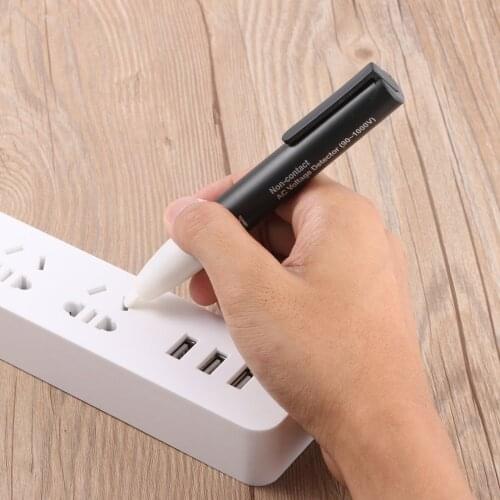 High Quality Professional Non Contact AC 90~1000V Electric Voltage Detector Tester Sensor Pen Stick LED Light Pen Machine Tools