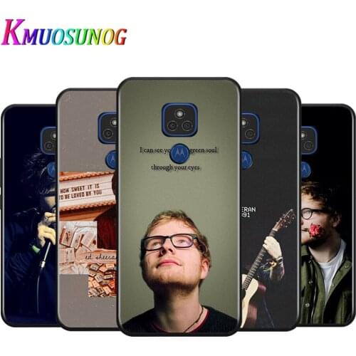 01F Edy Sheeran for Motorola G9 G8 G E7 E6 One Play Marco Hyper Fusion Stylus Power Edge Plus Black Phone Case