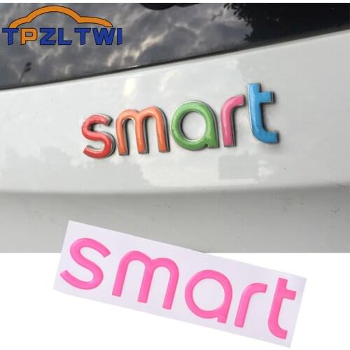 1pcs 3D Epoxy Car Rear Trunk Letter Emblem Sticker Badge Decal For Smart 451 453 Fortwo Forfour Car Styling Auto Accessories