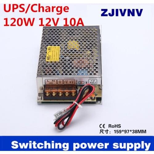 120W 12V 8A AC-DC UPS/Charge function switching power supply input 110/220vac battery charger output 13.8v SC-120-12