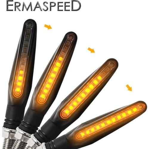 2Pcs Sequential Turn Signal Light Motorcycle Led Blinker Flashing Light Waterproof Moto Tail Light Indicators For Scooter E-bike