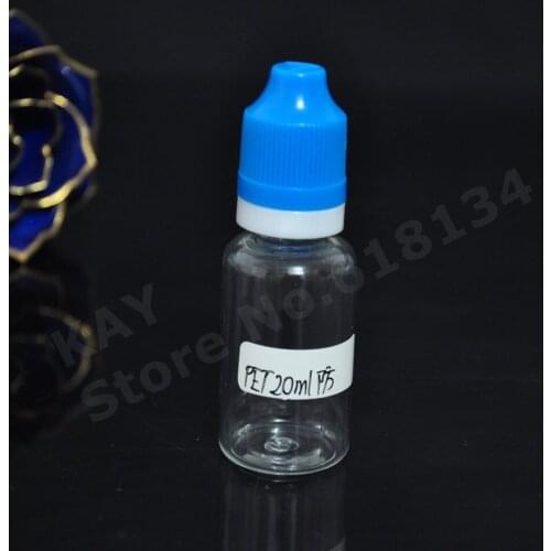 20ml PET dropper bottle with tamper evident cap, 20ml plastic bottle for liquid wholesale