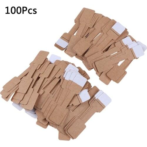 50/100Pcs Quadrate Blank Price Tags Hangtag Necklace Ring Labels Paper Stickers Paper Jewelry Display Card Labels