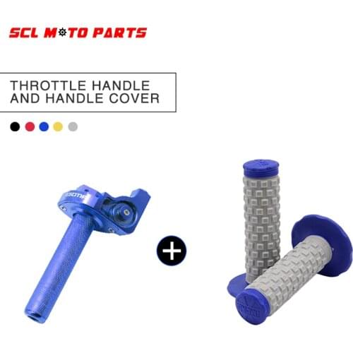 ALconstar-Motorcycle 22mm CNC Aluminum Throttle Grip Quick Twister + Handle cover CRF50 70 110 IRBIS 125 250 Dirt Bike Racing