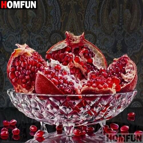HOMFUN DIY 5D Diamond Painting "Fruit pomegranate" Full Diamond Embroidery Sale Picture Of Rhinestones For Festival Gifts A25881
