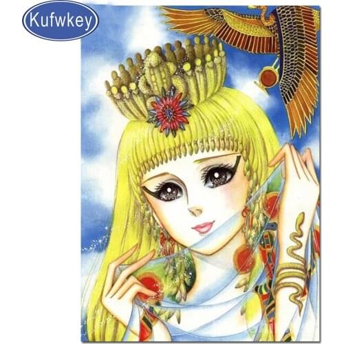 Diamond Painting Egyptian Queen Cross Stitch 5d diy diamond embroidery full Square round diamond mosaic Cartoon Fairy home decor
