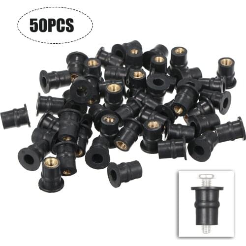 Car Accessories M5 Rubber Well Nuts 5MM Metric Motorcycle Windshield Shaft Nut