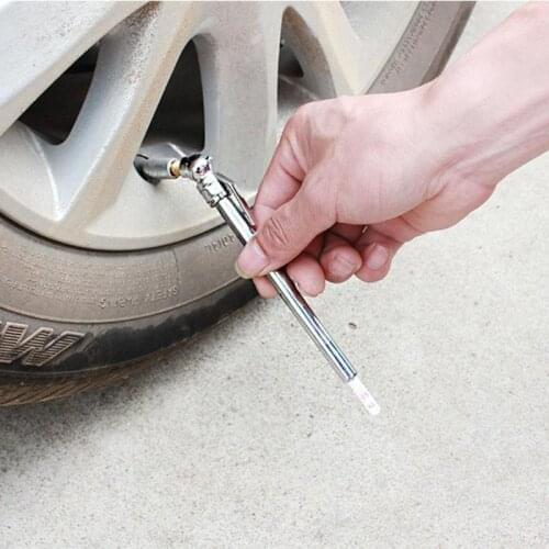 Stainless Steel Pen Shaped Car Vehicle Tire Air Pressure Test Meter Gauge Portable Car Tire Pressure Gauge Barometer New