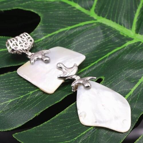 Irregular Shape White Sea Shell Pendant Jewelry Making Natural Mother Shells Pearls fit DIY Necklace Pendants Accessories A549