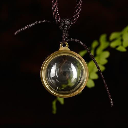 Buddhist Articles Spherical Crystal Gawu Box Gawu Box Necklace Crane Hanger Jewelry Matching Rope